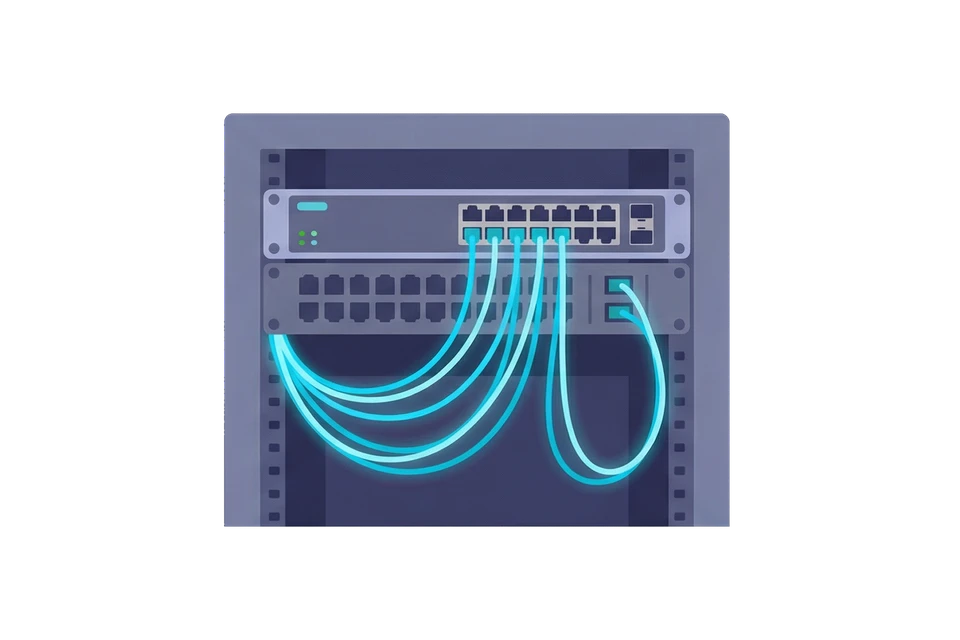 Scène intérieure d'un centre de données ou salle serveur